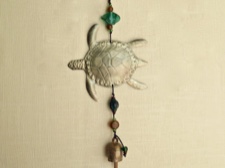 Iron Sea Turtle Chime with Handmade Bell