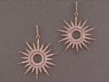 Rose Silver Sun Earrings