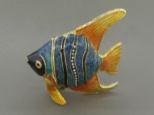 Enamel Box - Tropical Fish with Austrian Crystals