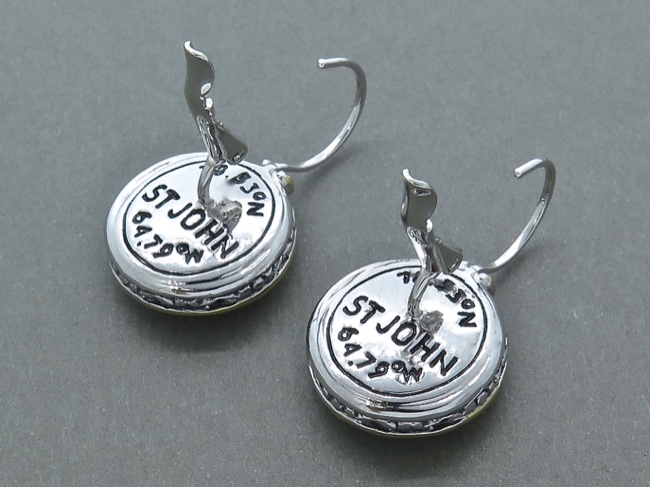 18.33N 64.79W Earrings - Click Image to Close