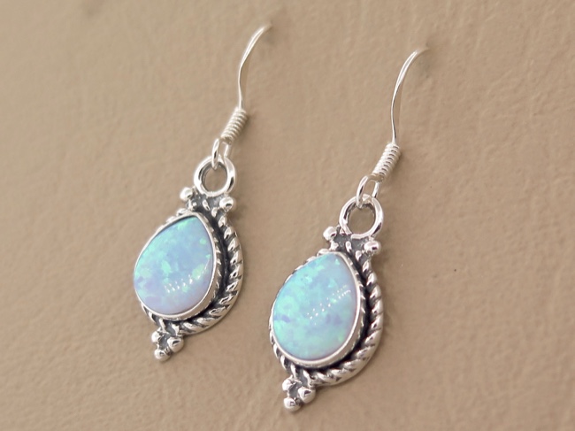 Opal Tear Earrings - Click Image to Close