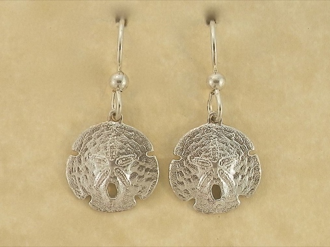 Sand Dollar Earrings - Click Image to Close