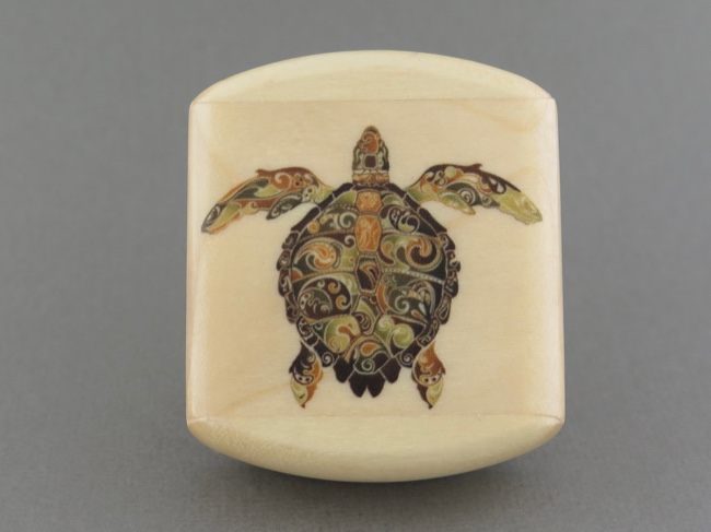 Secret Box - Intricate Turtle - Aspen Wood - Click Image to Close