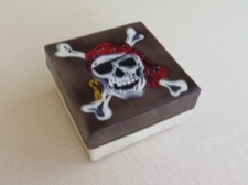 Capiz Shell Airbrushed Pirate Box Phillipines