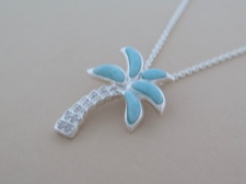 Larimar Palm Necklace