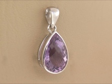 Amethyst Tear Pendant