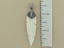 Bone Feather Pendant