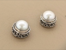 Pearl Post Earrings