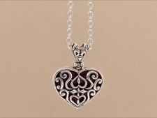 Sterling Ornate Heart