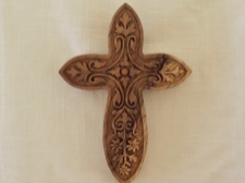 Celtic Cross Handcarved of Raintree Wood