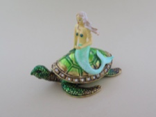 Enamel Box - Mermaid on Her Turtle