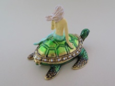 Enamel Box - Mermaid on Her Turtle