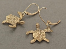 Gold Turtle Earrings