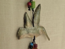 Hummingbird Chime with Handmade Beads from India