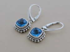 Bali Blue Topaz Earrings