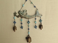 Gracefully Floating Mermaid Chime with Beads