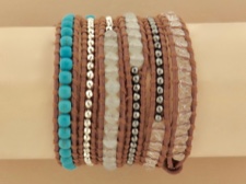 Beaded Leather Wrap