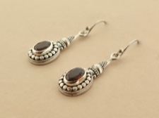 Garnet Ornate Dangle