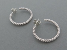 Sterling Hoop Post