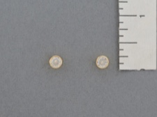 Gold Vermeil CZ Post