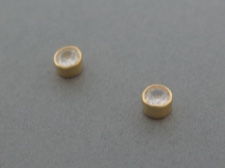 Gold Vermeil CZ Post