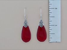 Coral Tear Dangles