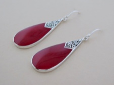 Coral Tear Dangles