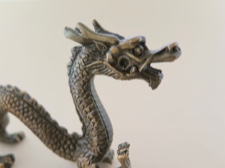 Traditional Chinese Bronze Walking Dragon