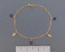 Eye Bead Linked Anklet