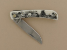 Linda Layden Handmade Scrimshaw Collectors Knife