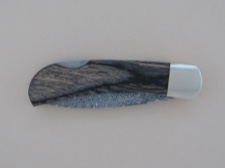 Larimar Trustone Damascus Steel Pocketknife