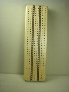 Wood Inlaid Cribbage Board American Maple