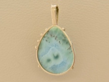 Larimar Gold Pendant