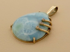 Larimar Gold Pendant