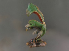 Enamel Box - Glittering Iguana on Enameled Branch