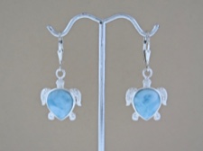 Larimar Turtle Earrings