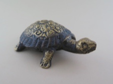 Beautifully Embossed Brass Tortoise from Nepal