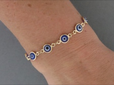 Eye Bead Linked Bracelet