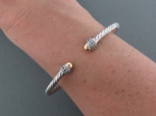 Sterling with Gold Cuff