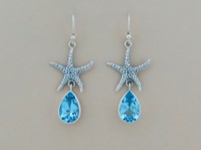 Starfish Blue Topaz Dangle