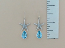 Starfish Blue Topaz Dangle