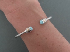 Larimar Ornate Twist Cuff