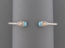 Larimar Ornate Twist Cuff