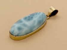 Larimar Gold Pendant