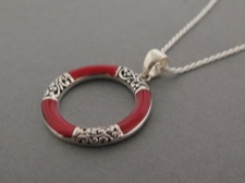 Inlaid Circle Necklace