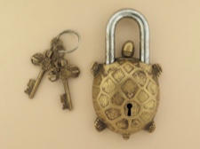 Nepalese Bronze Turtle Functional Lock