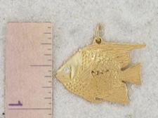 Angelfish Pendant 14k