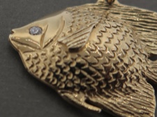 Angelfish Pendant 14k