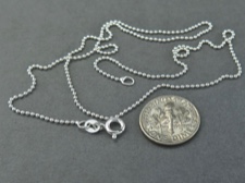 Chain Sterling Bead 18in