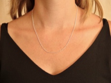 Chain Sterling Bead 18in
